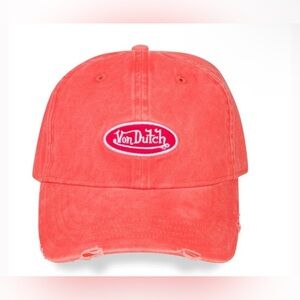 Von Dutch Distress Orange Dad Hat NWT
